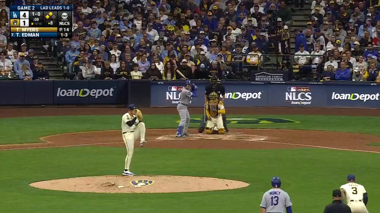 Dodgers' Edelman scores, leading Cardinals 5-1