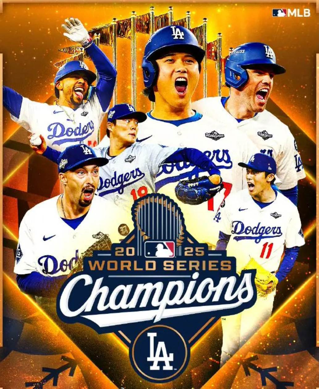 The Dodgers broke the MLB's century-long title defense curse, becoming the first team to defend their title since the Yankees' three-peat.