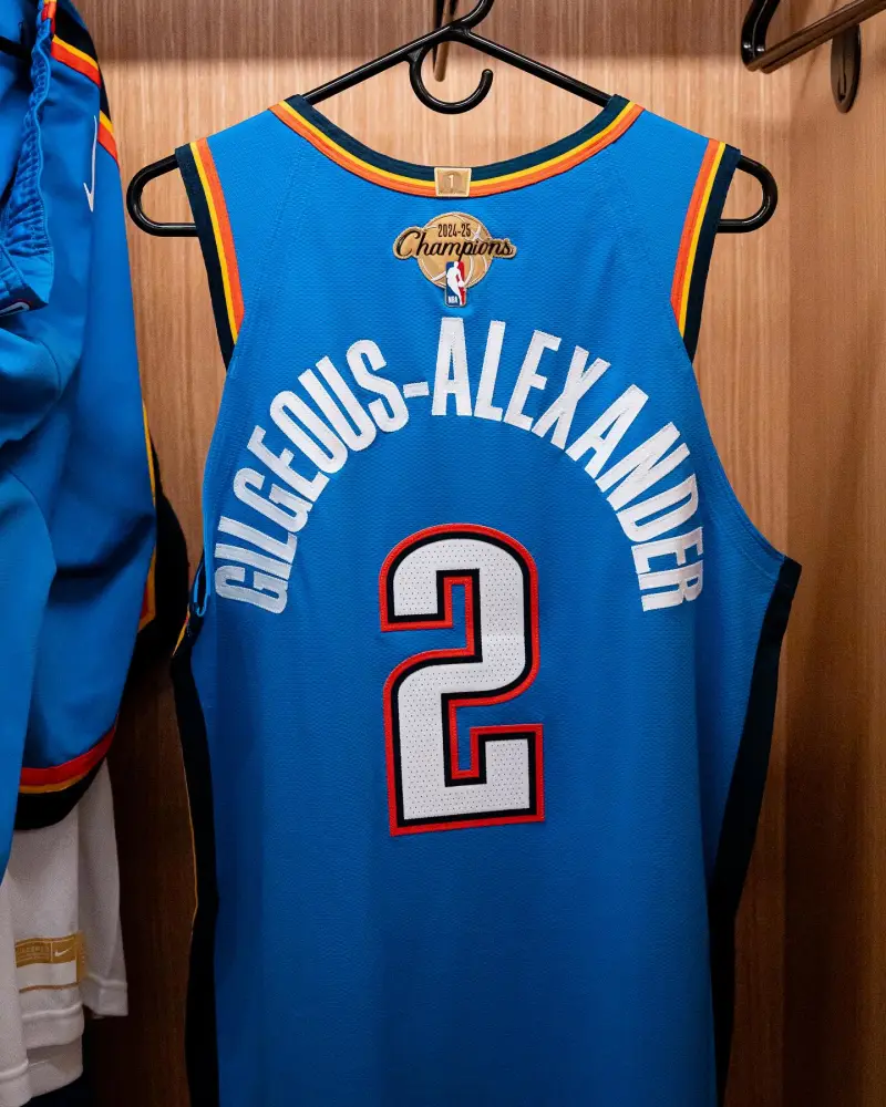 Honor! Thunder players will wear jerseys with the 2024-25 season championship logo