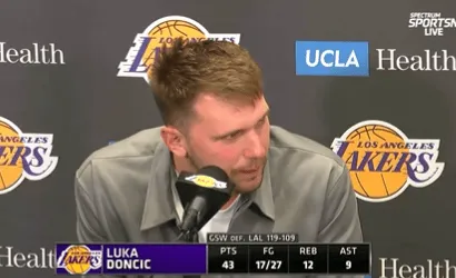 Doncic talks about injury: I just have a little pain in my hip, but it should be nothing serious