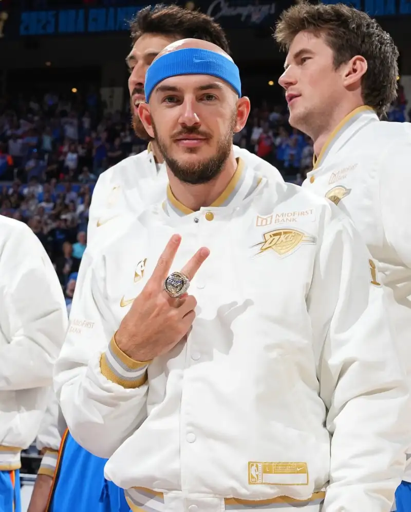 Two championships in hand! NBA official releases comparison photos of Caruso: Lakers ring and Thunder ring