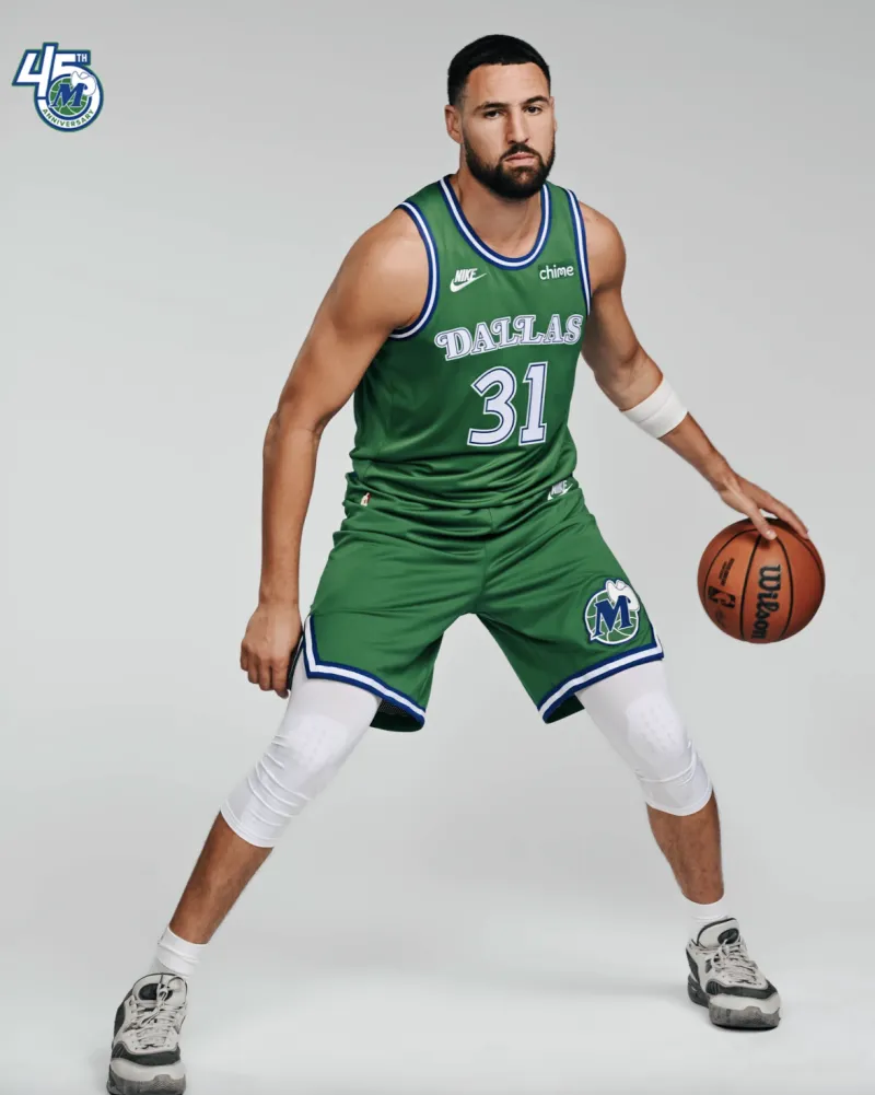 Green! The Mavericks' official media releases the retro green jerseys they'll wear for today's home game.
