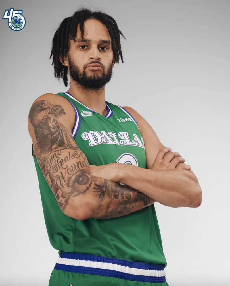 Green! The Mavericks' official media releases the retro green jerseys they'll wear for today's home game.