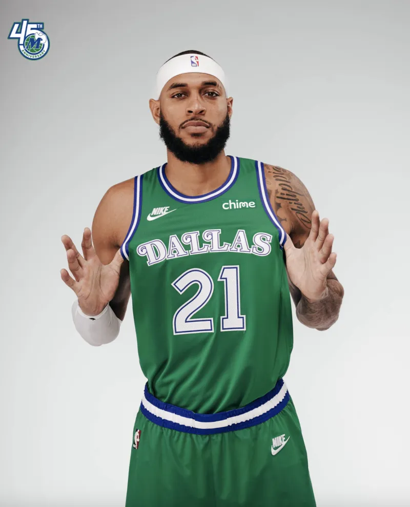 Green! The Mavericks' official media releases the retro green jerseys they'll wear for today's home game.