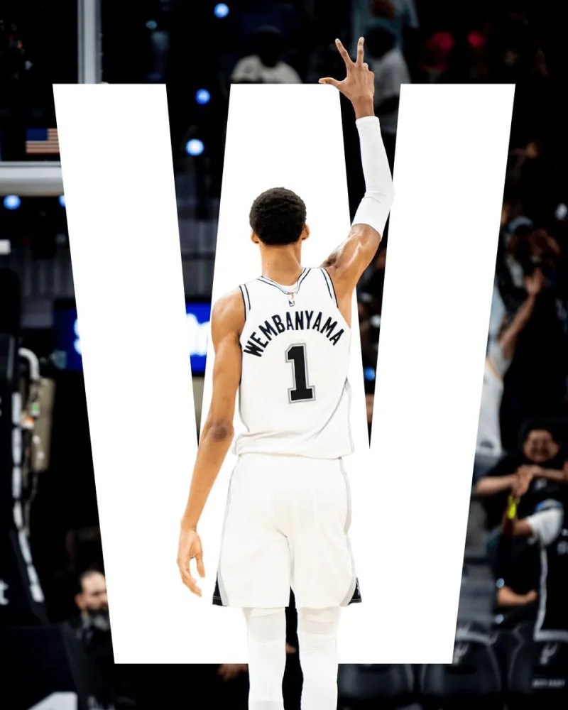 Strong start! The Spurs officially released a photo of Wen Ban Yama playing to celebrate their third consecutive win.