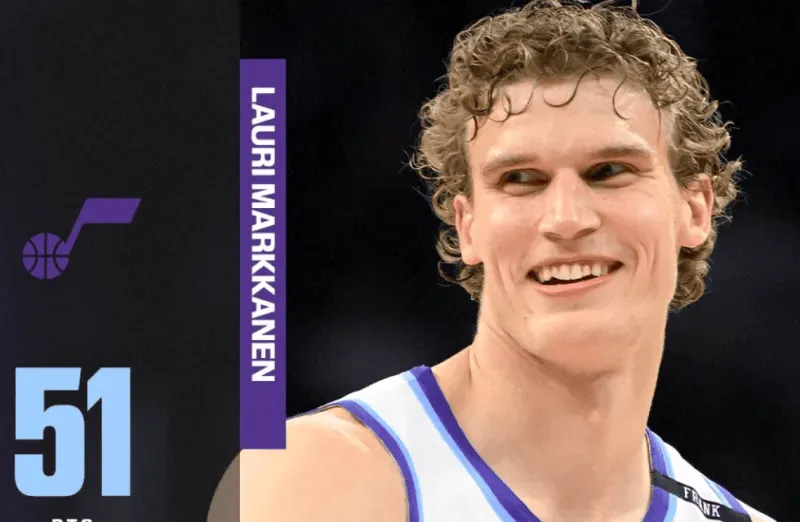 Markkanen made all 17 free throws in this game, tying the Jazz's single-game free throw record.