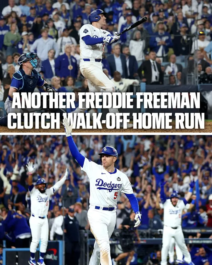 Freeman became the first player to hit two walk-off home runs in the MLB World Series.