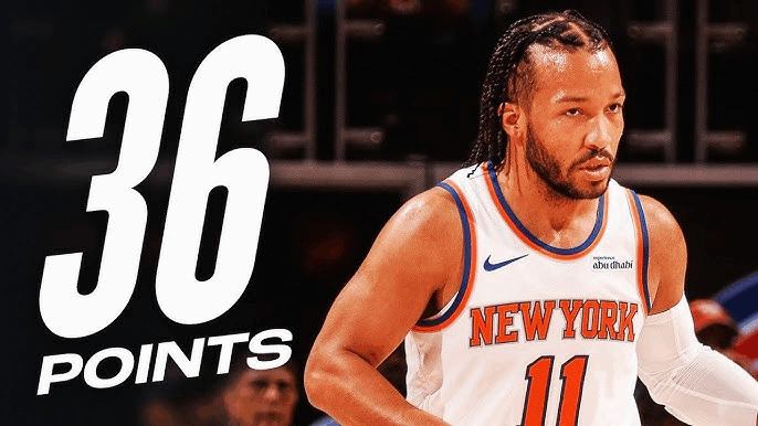 A disappointing performance! Brunson played 34 minutes, scoring 36 points, grabbing 4 rebounds, dishing out 3 assists, and making 2 steals.