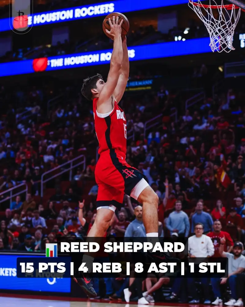 Seven players scored in double figures! The Rockets' official account posted photos of the players on the court to celebrate the team's first win of the season.