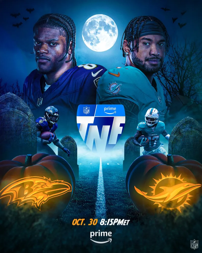 Week 9 Thursday Night Match: Dolphins vs. Ravens