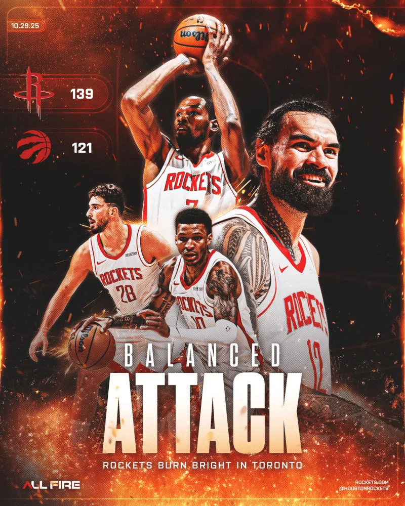 Team basketball! The Rockets' official media posted a photo with the caption
