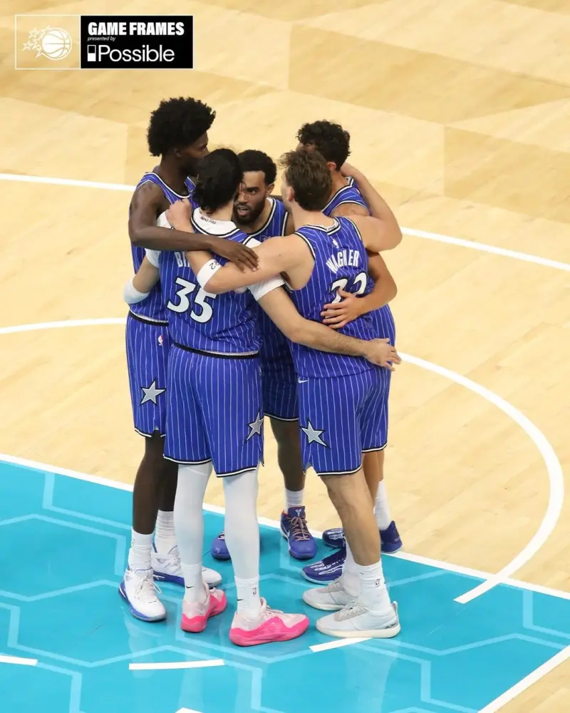 Second win! The Magic's official Instagram account celebrated the team's victory with 10 photos.