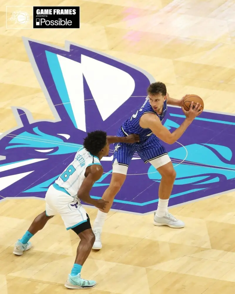 Second win! The Magic's official Instagram account celebrated the team's victory with 10 photos.