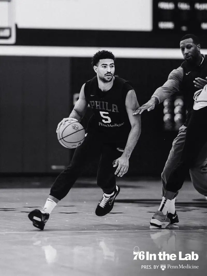 76ers players are practicing to improve their skills in preparation for tomorrow's game against the Celtics.