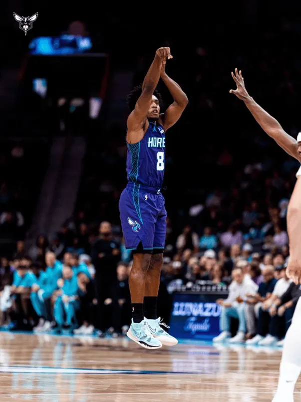 Defend Home Court! Hornets' official media posted player photos from the game with the caption: Victory Monday