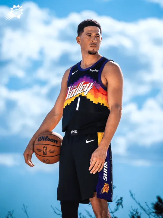 The Valley is back! The Suns' official media outlet posted a photo of Devin Booker wearing the City Edition jersey.