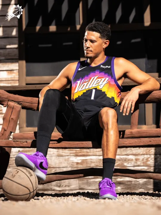 The Valley is back! The Suns' official media outlet posted a photo of Devin Booker wearing the City Edition jersey.