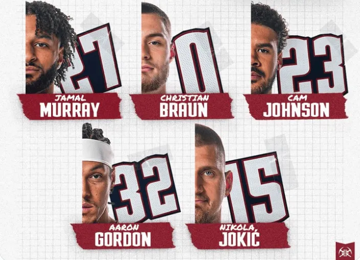 Nuggets starting lineup: Murray, Braun, Johnson, Gordon, Jokic