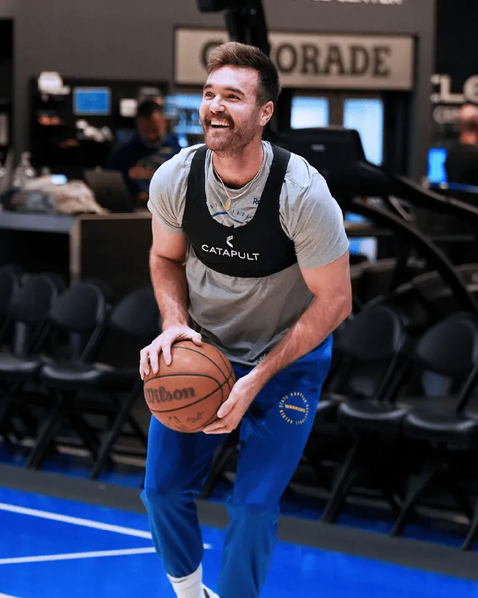 The Warriors shared a photo gallery of the team's training session on social media with the caption: Work hard, get ready.
