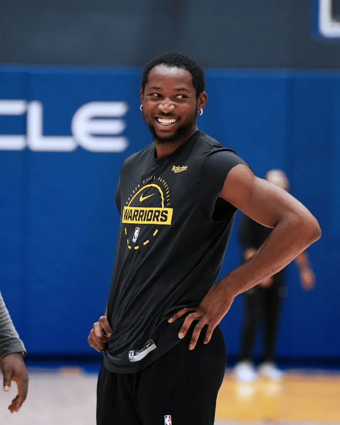 The Warriors shared a photo gallery of the team's training session on social media with the caption: Work hard, get ready.