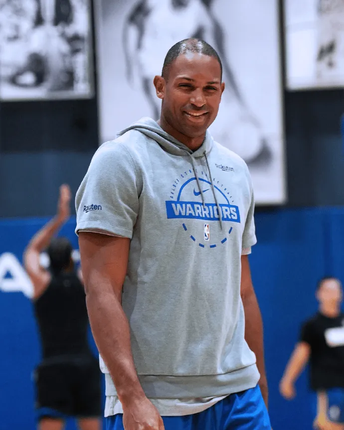 The Warriors shared a photo gallery of the team's training session on social media with the caption: Work hard, get ready.