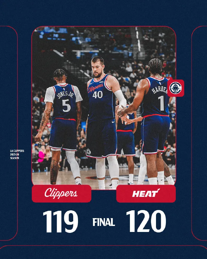 The Clippers shared a poster of their loss on social media with the caption: We'll fight again tomorrow.