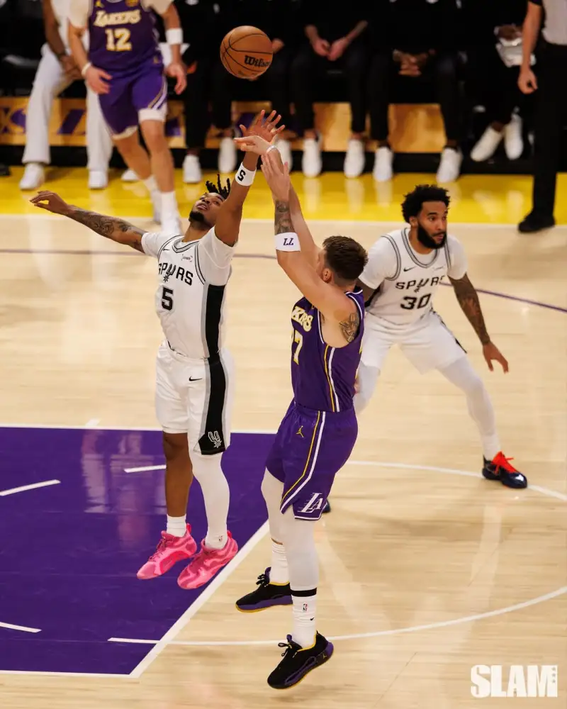 Slam officially shared photos of Doncic and Wimbledon on the court.
