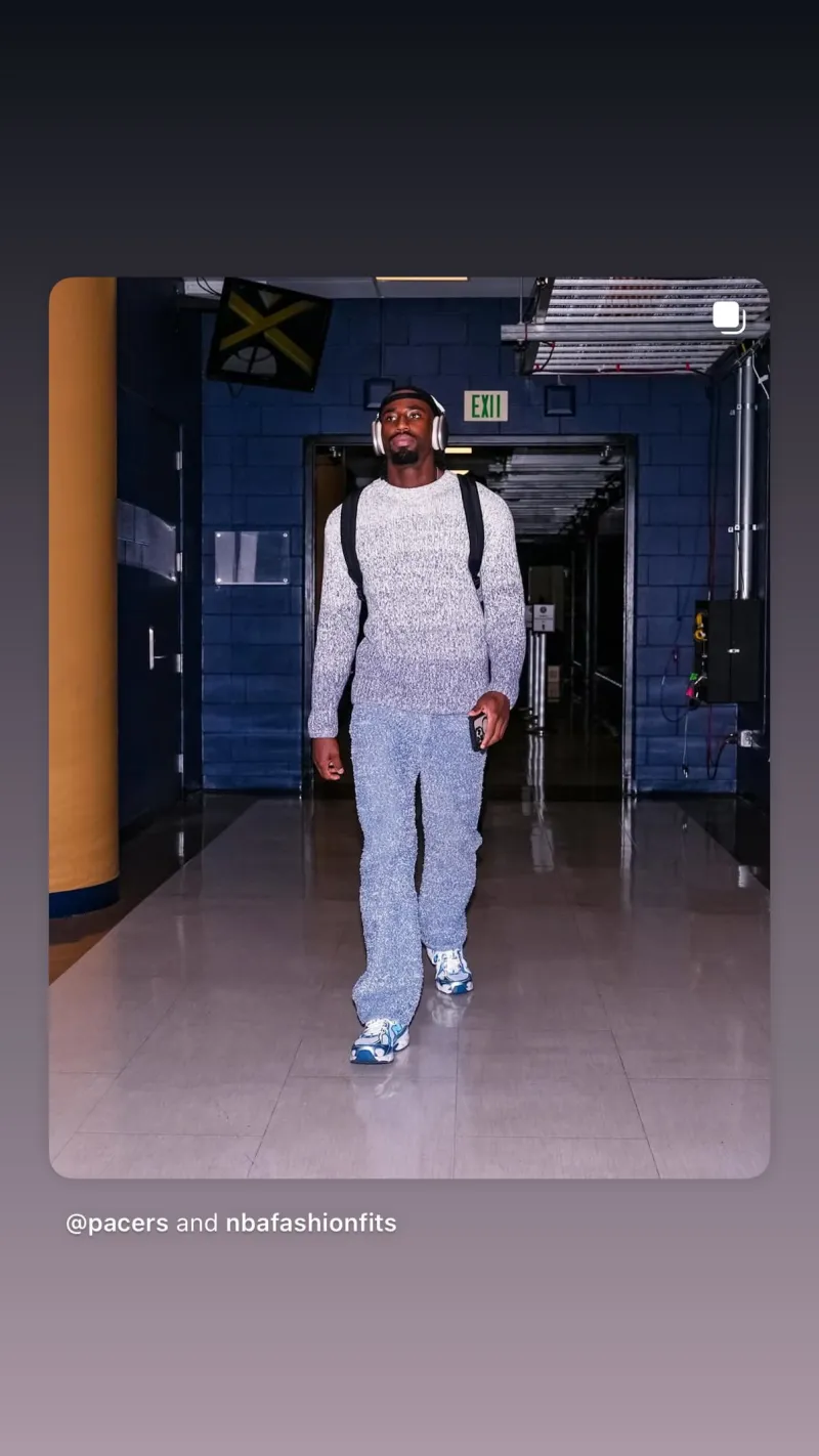 Aaron Nesmith posted a photo of his pre-game outfit.