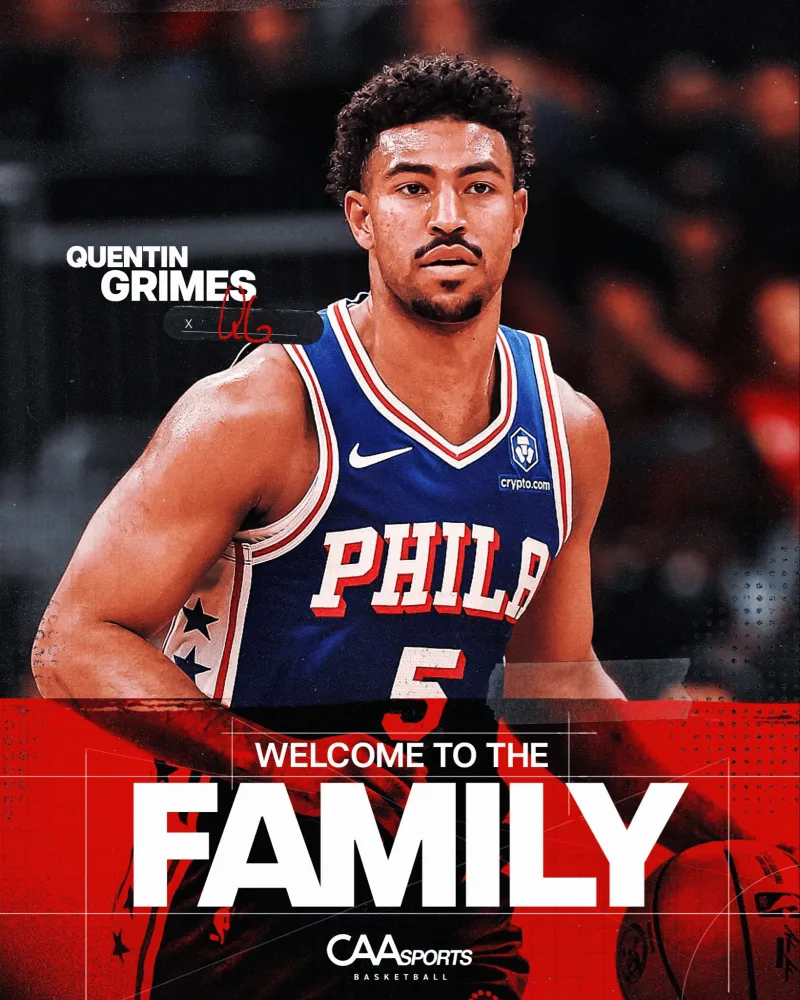 Quentin Grimes officially announces joining CAA brokerage firm with a starting bid of .7 million per year!