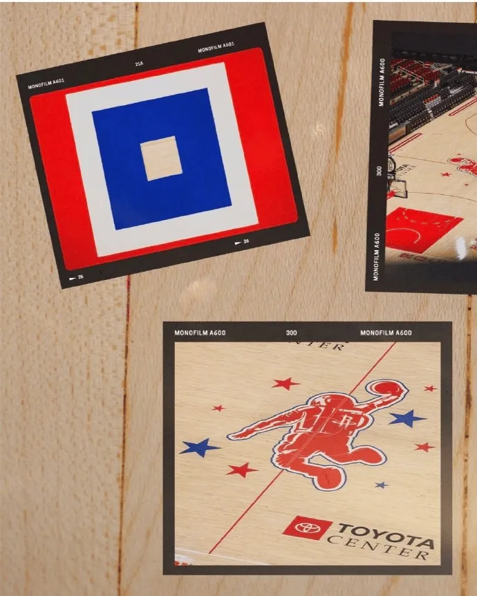 Rockets share photos of their new home court floor on social media.