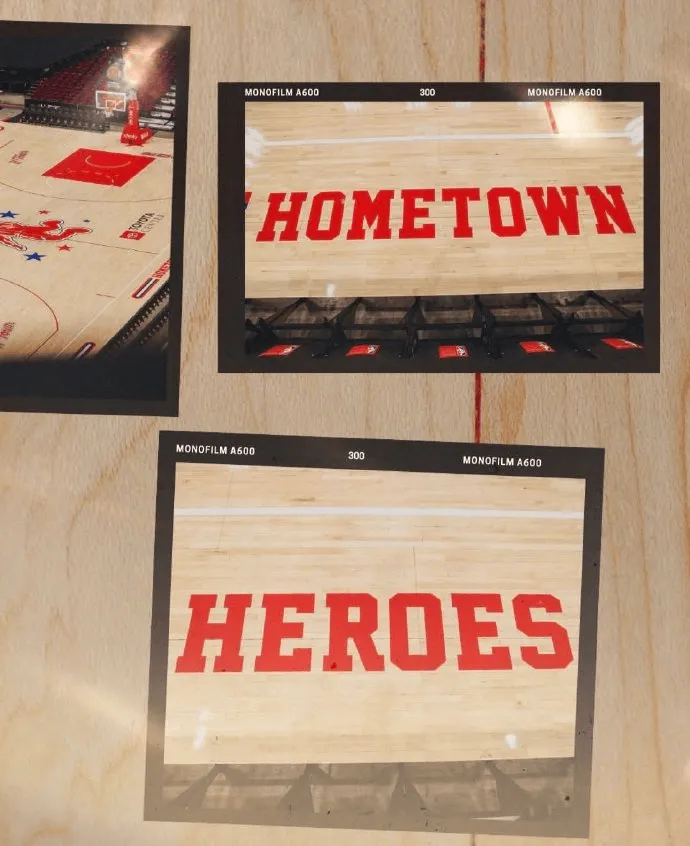Rockets share photos of their new home court floor on social media.
