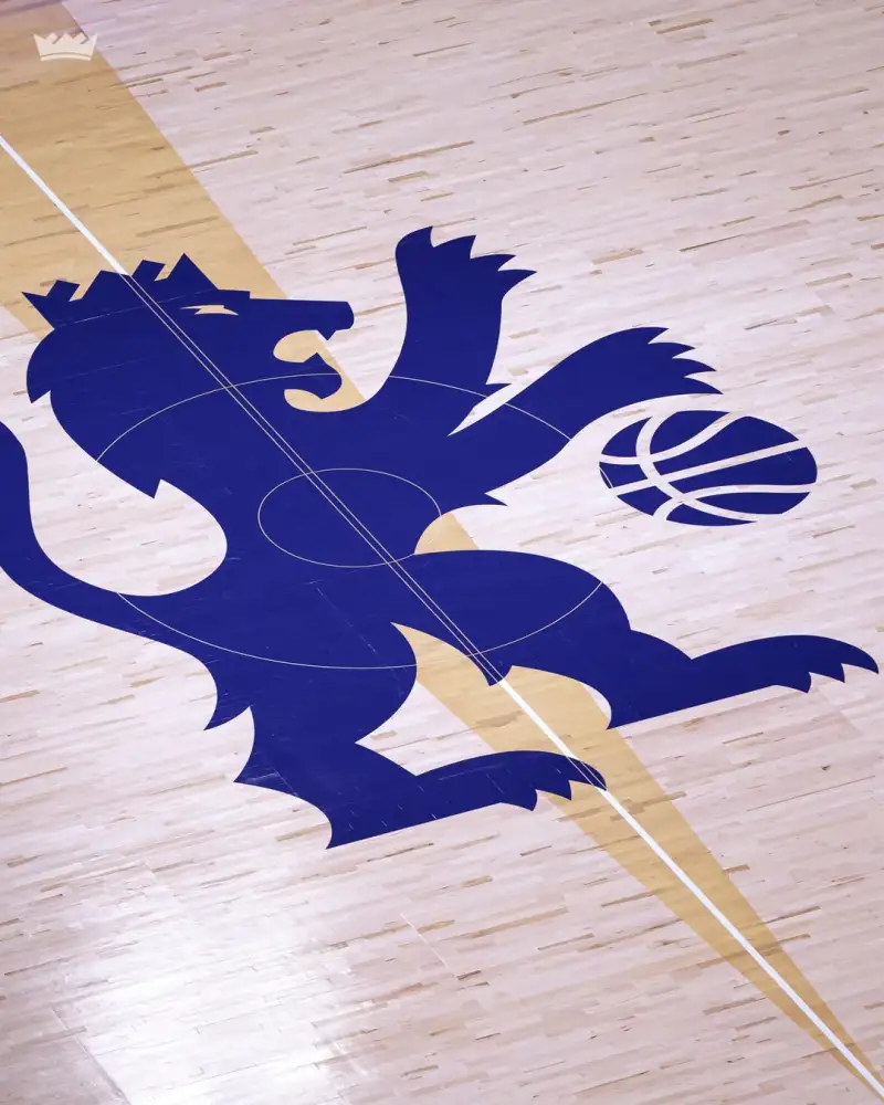 The Royals' logo! The Kings' official account shared photos of their city-themed flooring with fans.