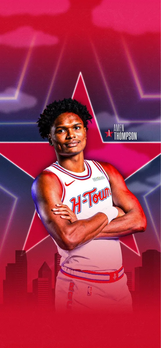 For the City! The Rockets' official account shared wallpapers featuring key players in their city-themed jerseys.