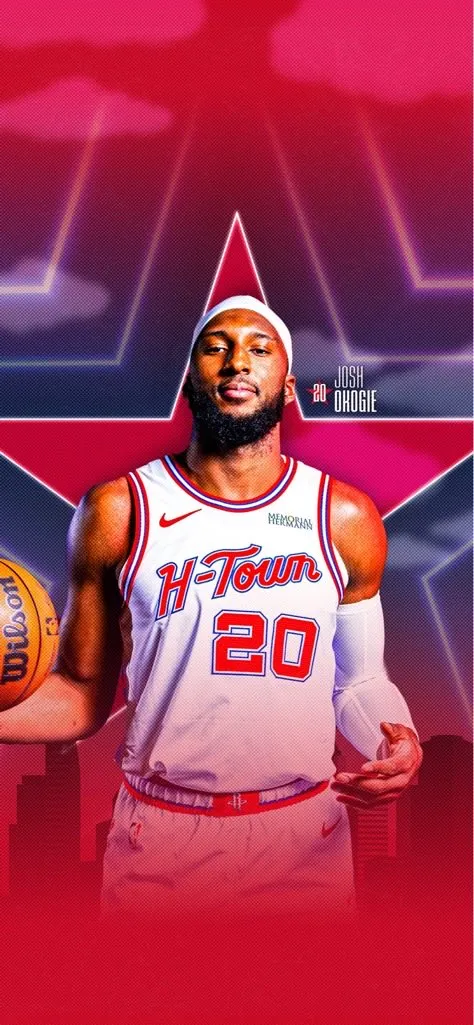 For the City! The Rockets' official account shared wallpapers featuring key players in their city-themed jerseys.