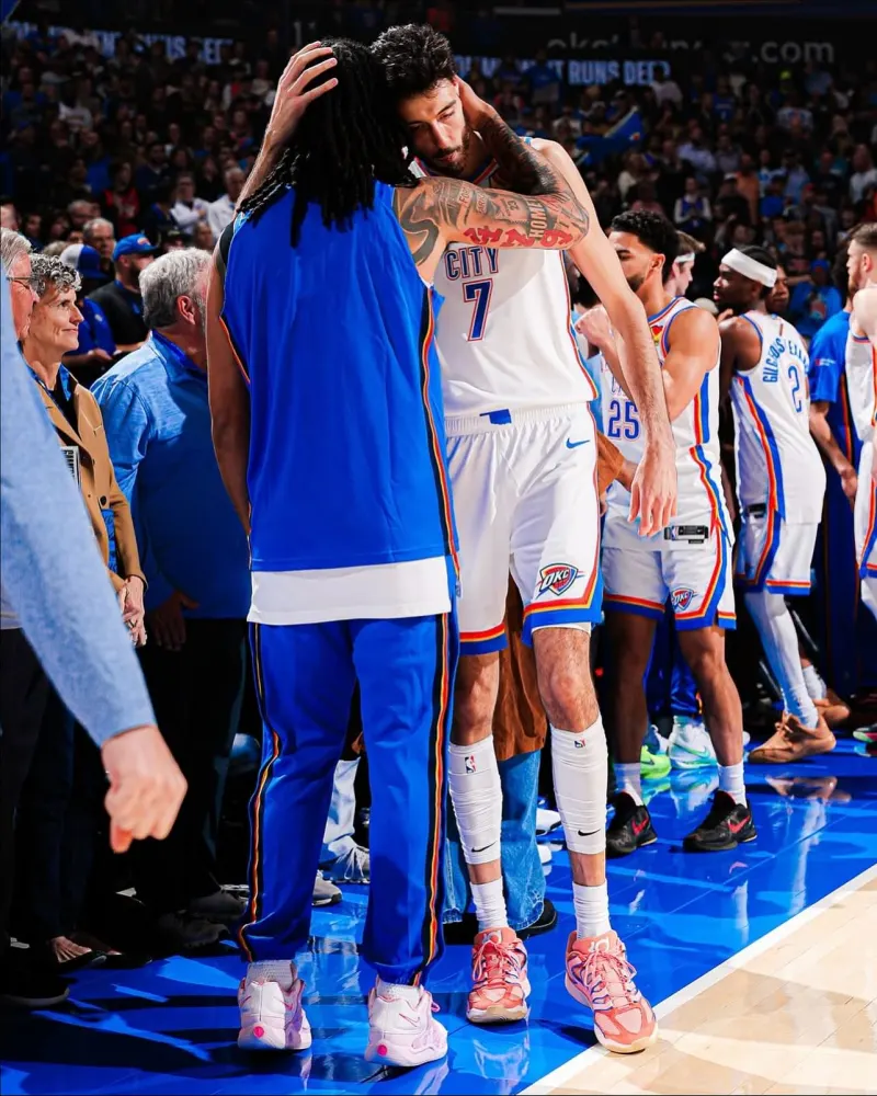 Chet Holmgren posts a photo on Instagram, ranking first in the league.