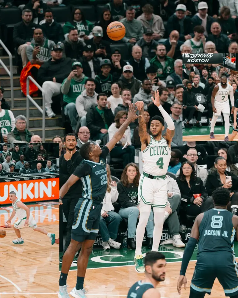 Leading the entire game! The Celtics' official account posted photos from yesterday's game to celebrate the team's resounding victory.