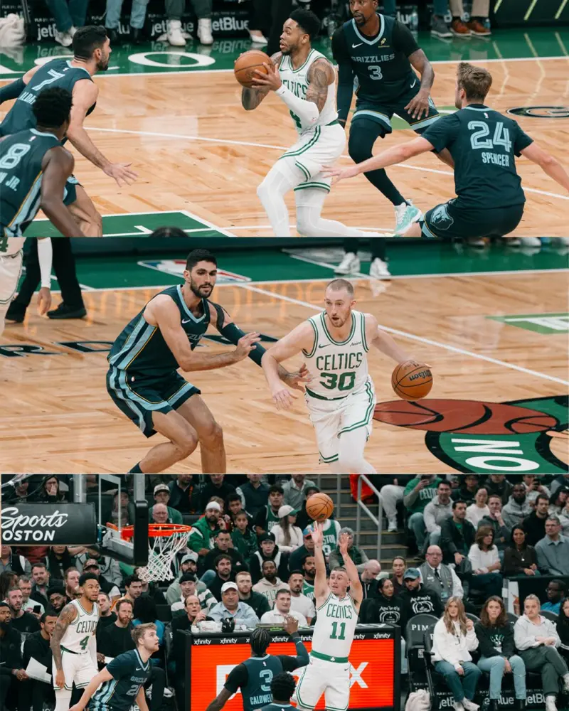 Leading the entire game! The Celtics' official account posted photos from yesterday's game to celebrate the team's resounding victory.