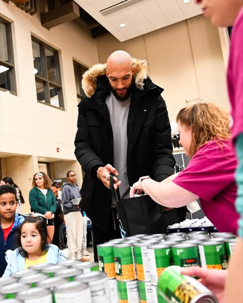 Big guy with a big heart! Gobert sponsored a charity event and shared photos from the event.
