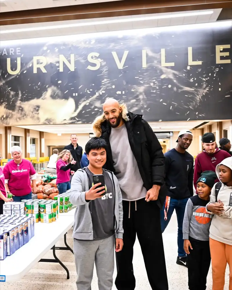 Big guy with a big heart! Gobert sponsored a charity event and shared photos from the event.