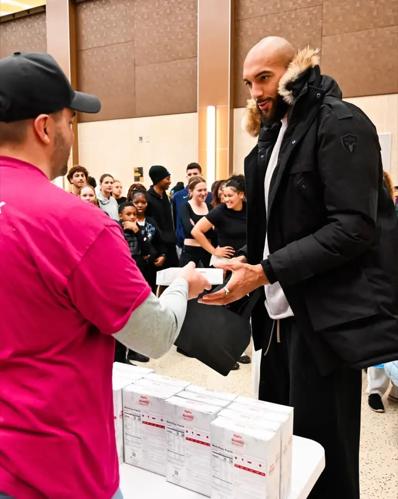 Big guy with a big heart! Gobert sponsored a charity event and shared photos from the event.