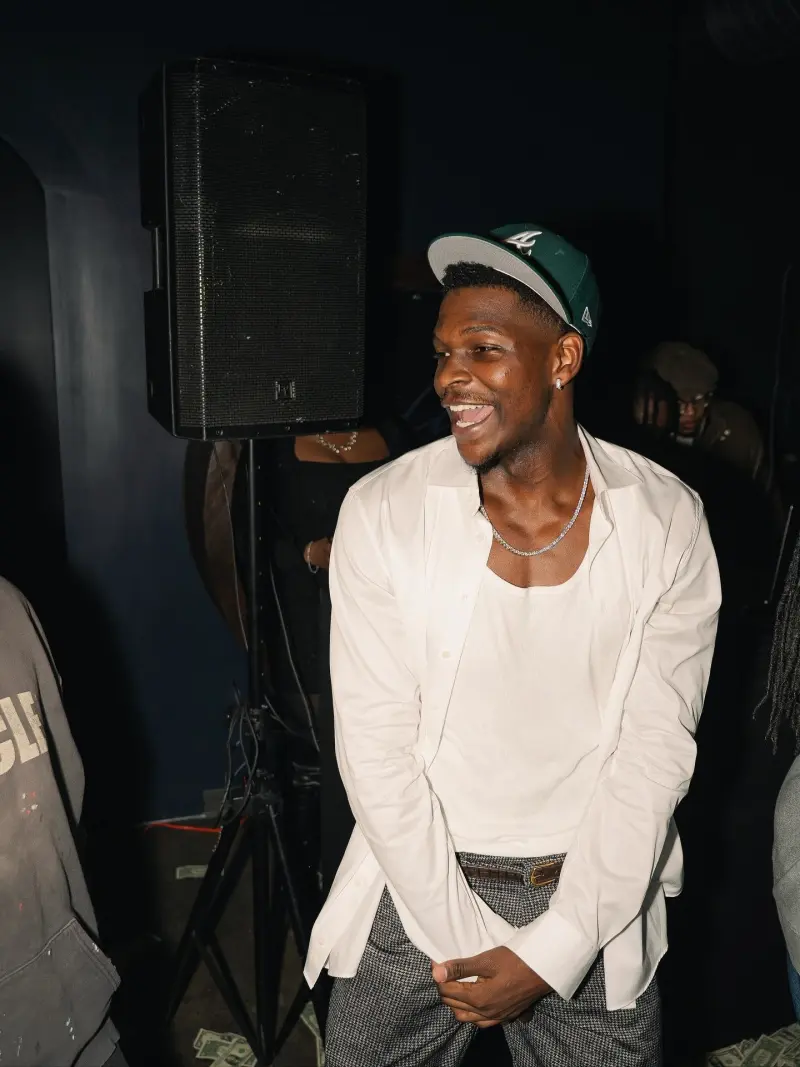 Happy boy! Edwards posts off-court photos on Instagram.