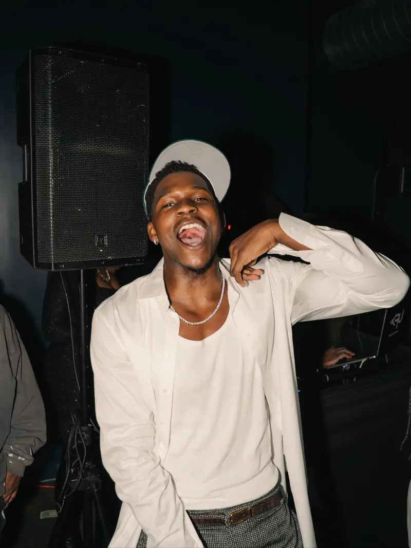 Happy boy! Edwards posts off-court photos on Instagram.