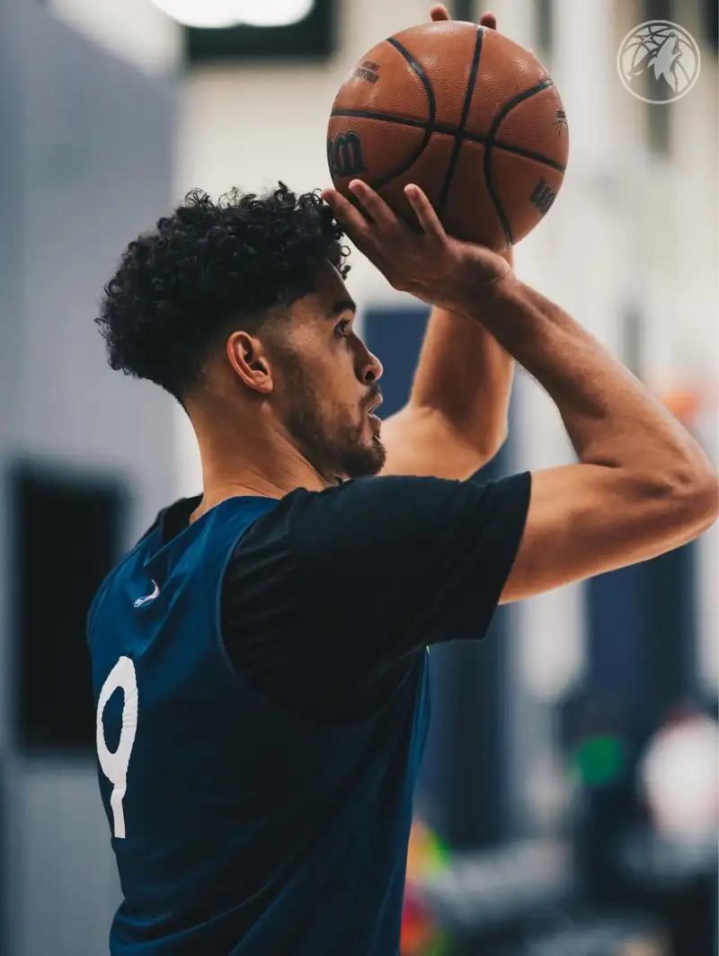 Work, work, work! The Timberwolves' official account shared training photos of Edwards and others.