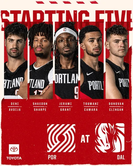 Trail Blazers starting lineup