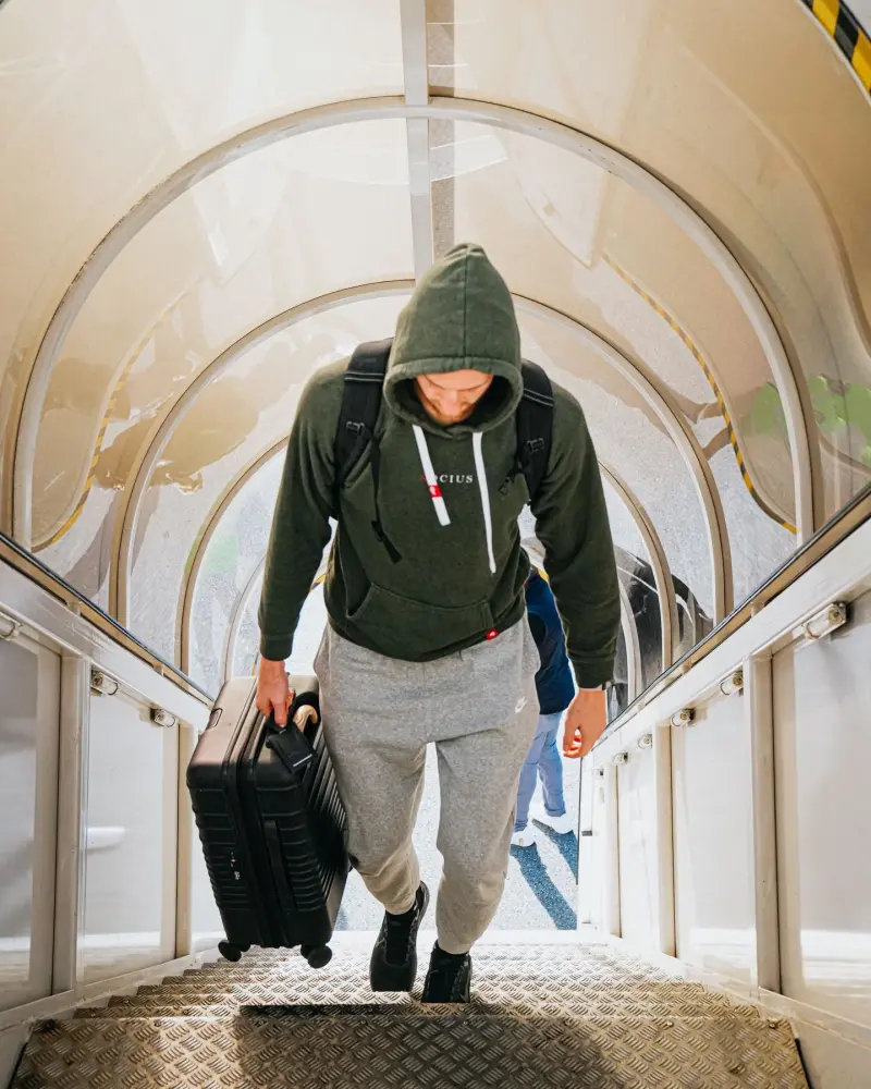 The Celtics' official account posted photos of the players boarding the plane.