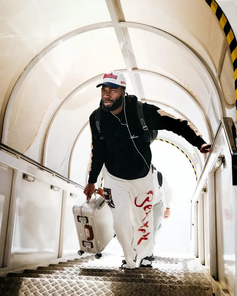 The Celtics' official account posted photos of the players boarding the plane.