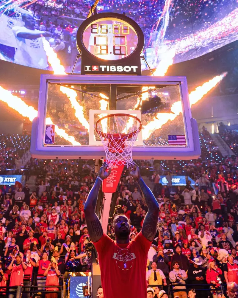 DeAndre Jordan shared photos from the game on Instagram with fans and added a caption.