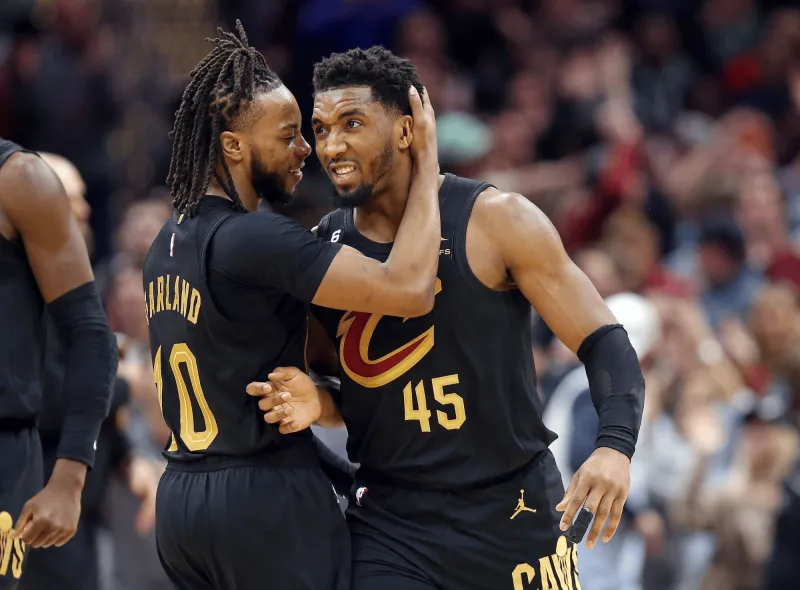 Mitchell on Garlands return: I dont have to dribble past half-court anymore he's the offensive initiator