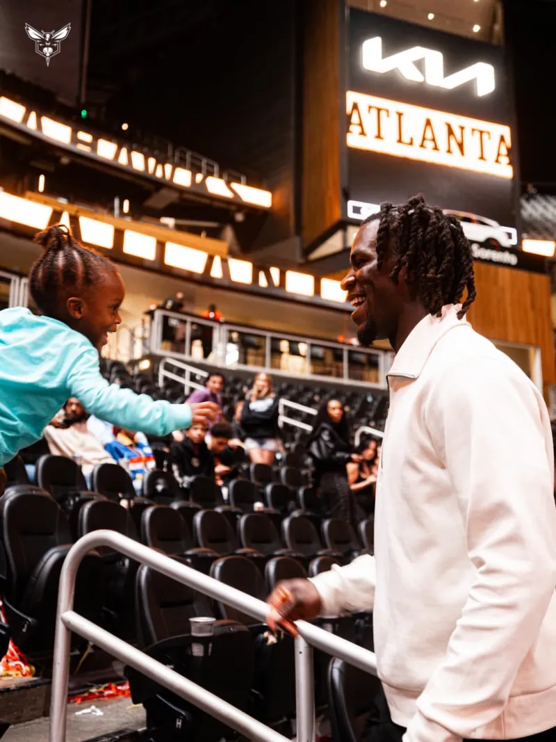 The Hornets shared photos of Colin and Sean with family and friends on social media.