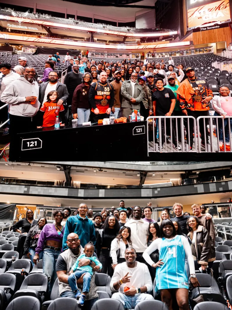 The Hornets shared photos of Colin and Sean with family and friends on social media.
